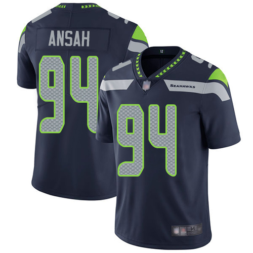 Seattle Seahawks Limited Navy Blue Men Ezekiel Ansah Home Jersey NFL Football 94 Vapor Untouchable